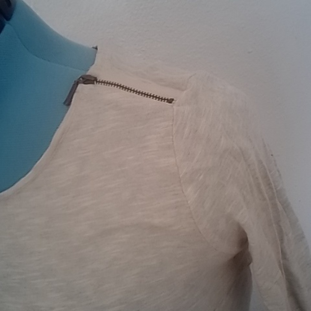LOFT Woman's Medium Long Sleeve Pullover T Shirt Zipper